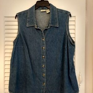 Cherokee 18W Sleeveless Chambray